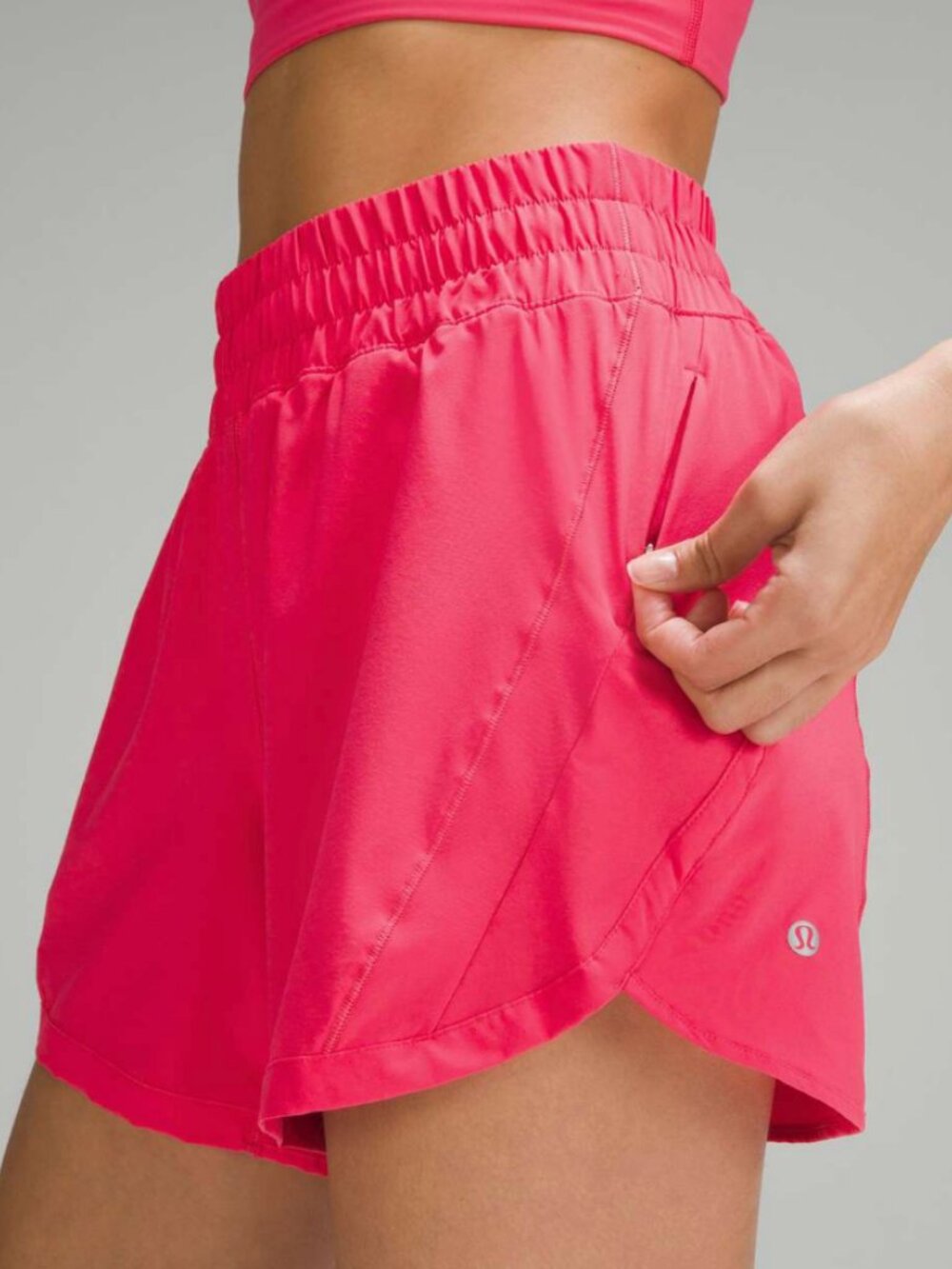 Lululemon Track That High-Rise Lined Short 5" | Size 6 | Pink - Picture 2 of 8